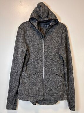 Brooks Equilibrium full-zip hooded running‎ jacket heather gray Women’s Medium